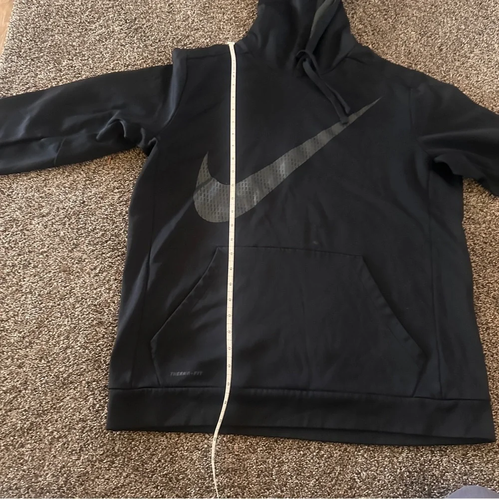 Nike Therma-Fit Unisex Black Gray Hoodie XL  Athletic Active Classic Sweatshirt